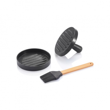 Logo trade advertising products picture of: BBQ set with hamburger press and brush