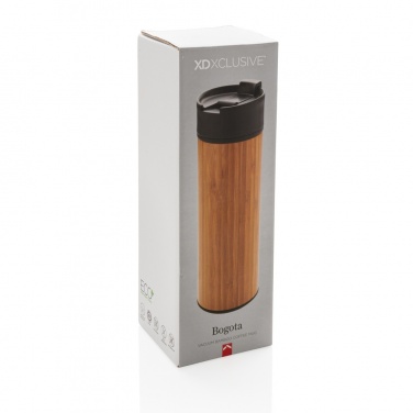 Logotrade promotional gift picture of: Bogota vacuum bamboo coffee mug