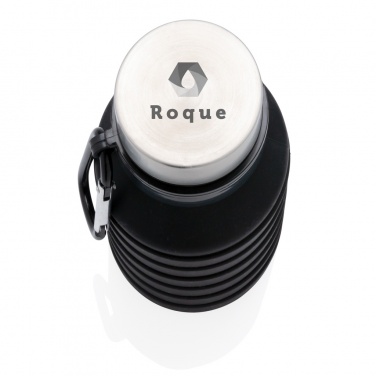 Logotrade promotional item picture of: Leakproof collapsible silicone bottle with lid