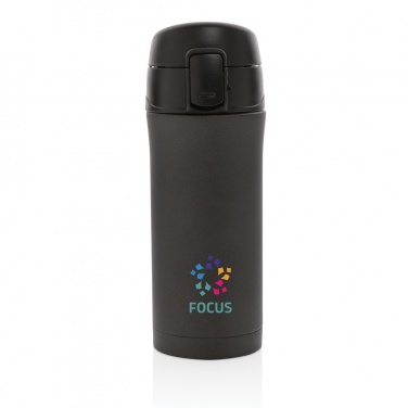 Logo trade promotional items image of: Metallic easy lock vacuum mug