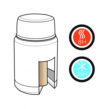 Logo trade business gifts image of: Swiss Peak Elite copper vacuum food container