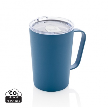 Logo trade promotional products image of: RCS Recycled stainless steel modern vacuum mug with lid