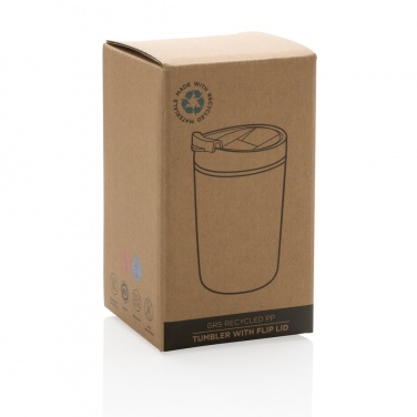 Logotrade promotional item image of: GRS Recycled PP tumbler with flip lid