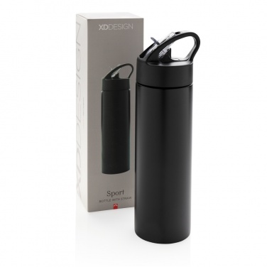 Logotrade business gift image of: Sport bottle with straw