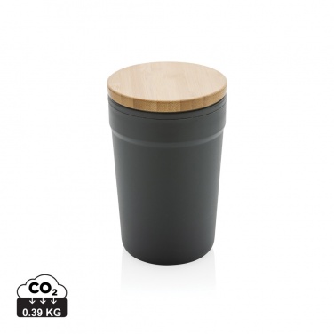 Logo trade advertising products picture of: GRS certified recycled PP mug with bamboo lid