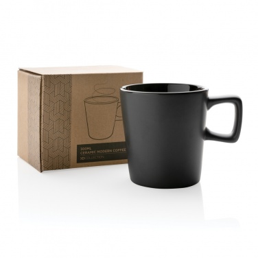 Logotrade promotional giveaway picture of: Ceramic modern coffee mug 300ml