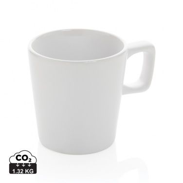 Logo trade promotional giveaways image of: Ceramic modern coffee mug 300ml