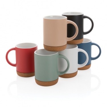 Logo trade promotional gift photo of: Ceramic mug with cork base 280ml