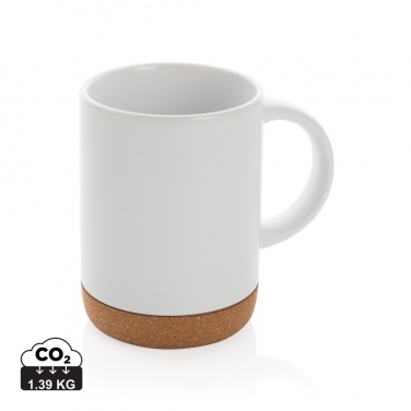 Logo trade promotional merchandise photo of: Ceramic mug with cork base 280ml