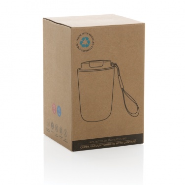 Logotrade promotional product picture of: Cuppa RCS re-steel vacuum tumbler with lanyard