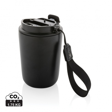 Logotrade promotional item image of: Cuppa RCS re-steel vacuum tumbler with lanyard