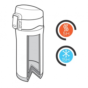 Logotrade promotional giveaway image of: RCS Recycled stainless steel easy lock vacuum mug