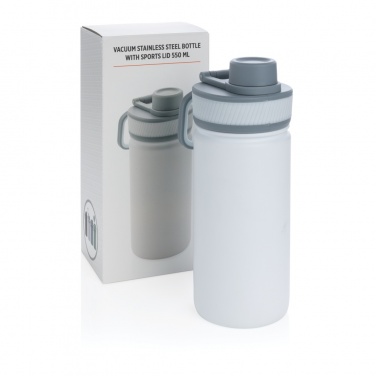 Logotrade promotional merchandise photo of: Vacuum stainless steel bottle with sports lid 550ml