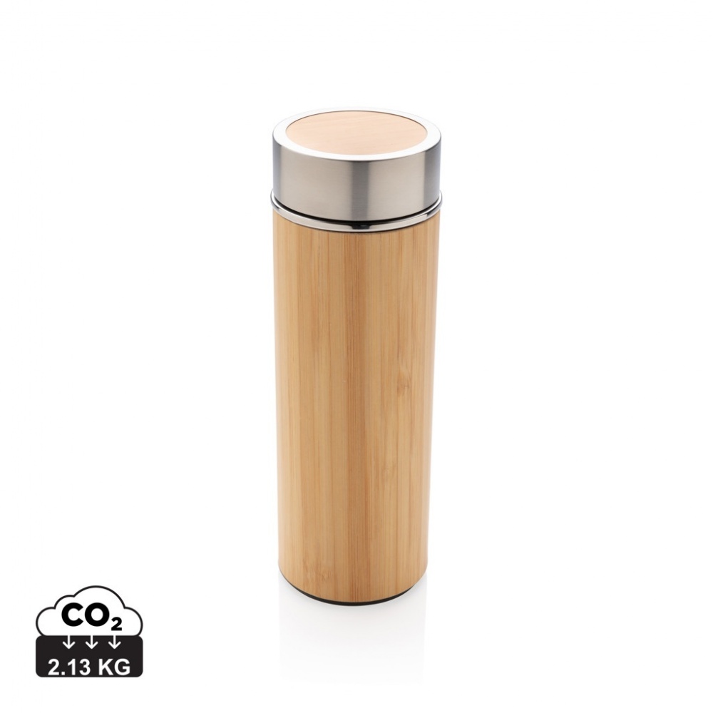Logotrade promotional merchandise photo of: Leak proof bamboo vacuum bottle