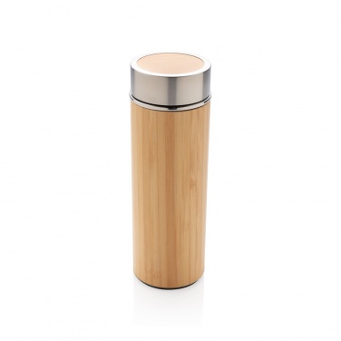 Logotrade promotional merchandise picture of: Leak proof bamboo vacuum bottle