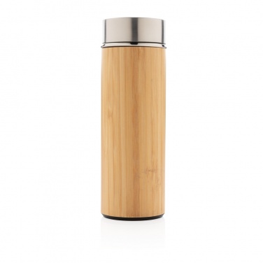 Logo trade promotional item photo of: Leak proof bamboo vacuum bottle