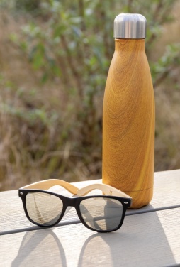 Logotrade business gift image of: Vacuum insulated stainless steel bottle with wood print