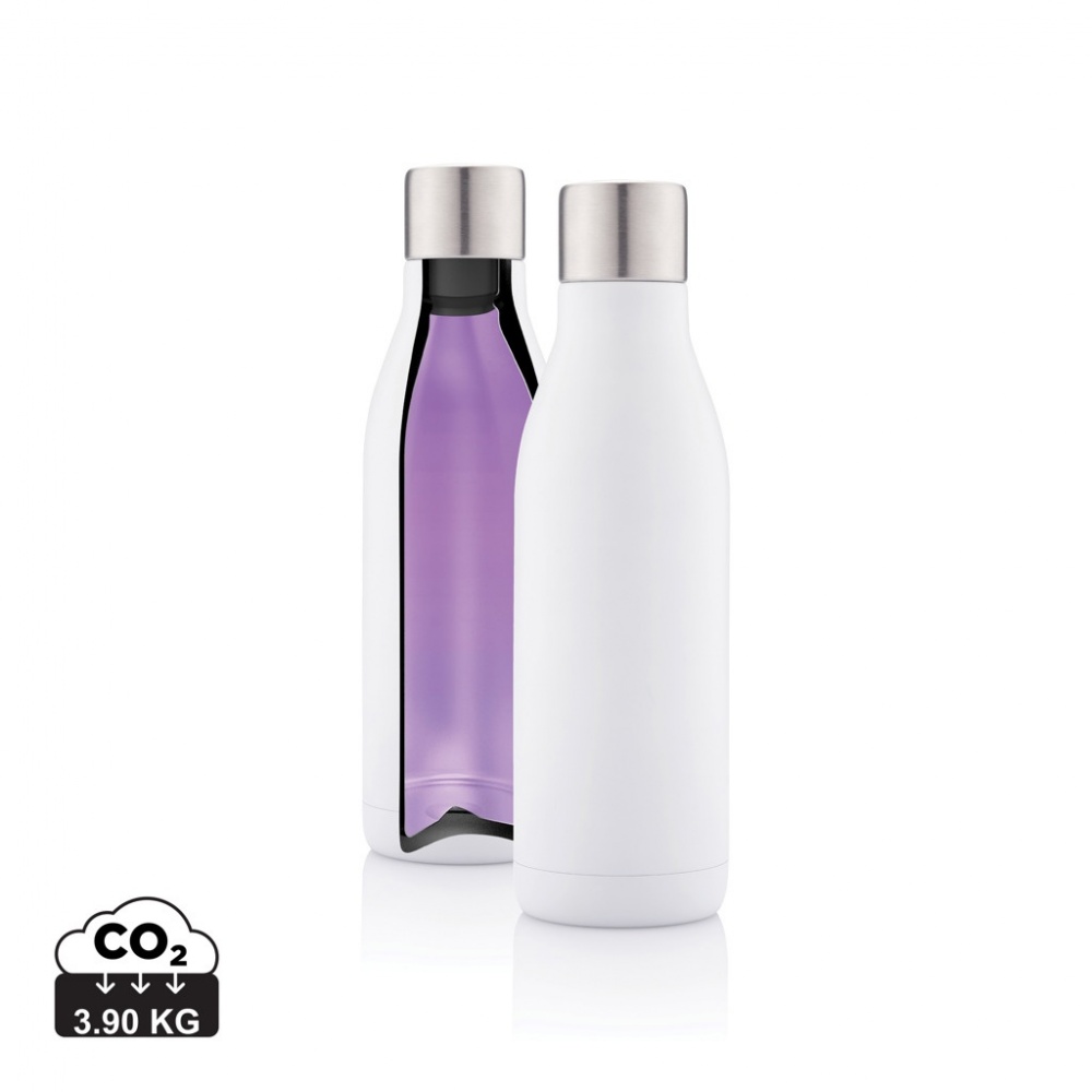 Logo trade promotional items image of: UV-C steriliser vacuum stainless steel bottle
