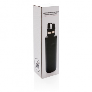 Logo trade promotional gifts image of: Vacuum insulated leak proof standard mouth bottle