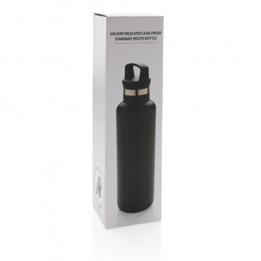 Logo trade promotional merchandise picture of: Vacuum insulated leak proof standard mouth bottle