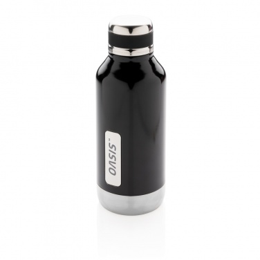 Logo trade corporate gifts image of: Leak proof vacuum bottle with logo plate