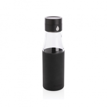 Logotrade promotional gift image of: Ukiyo glass hydration tracking bottle with sleeve