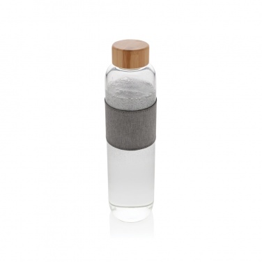 Logo trade corporate gifts image of: Impact borosilicate glass bottle with bamboo lid