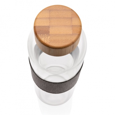 Logotrade promotional items photo of: Impact borosilicate glass bottle with bamboo lid