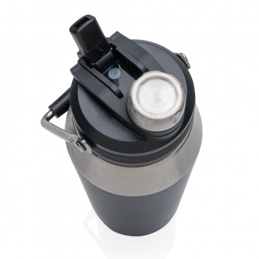 Logo trade promotional gifts image of: Vacuum stainless steel dual function lid bottle 1L