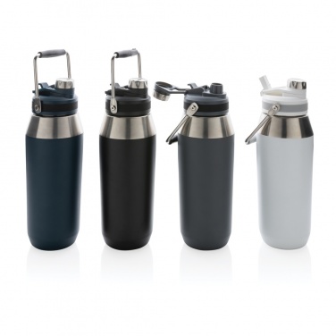 Logo trade promotional products image of: Vacuum stainless steel dual function lid bottle 1L