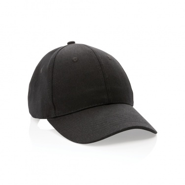 Logo trade promotional products image of: Impact 6 panel 280gr Recycled cotton cap with AWARE™ tracer