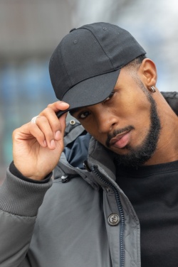 Logo trade business gifts image of: Impact 6 panel 280gr Recycled cotton cap with AWARE™ tracer