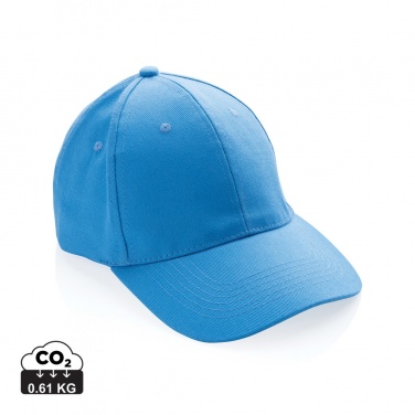 Logo trade promotional giveaways image of: Impact 6 panel 280gr Recycled cotton cap with AWARE™ tracer