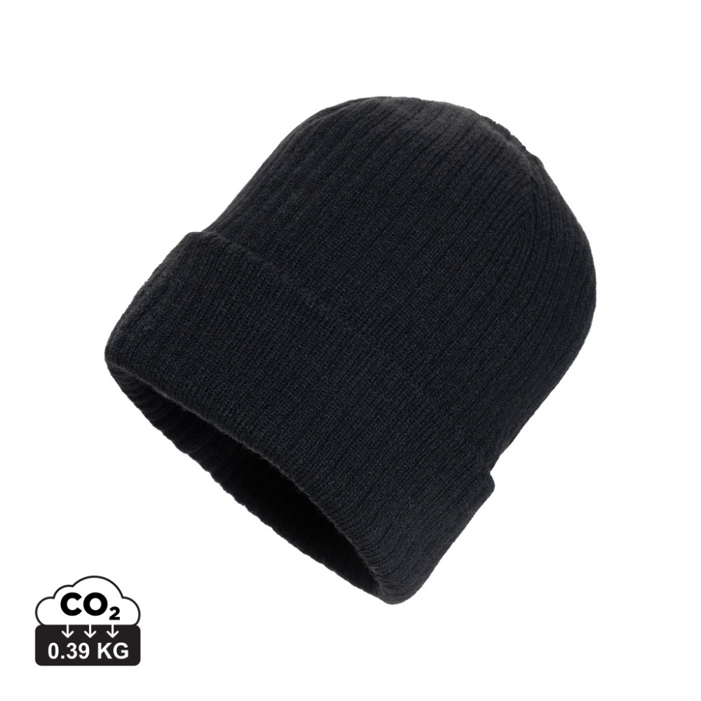 Logo trade business gifts image of: Pryor AWARE™ Polylana® beanie with cuff