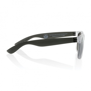 Logo trade business gifts image of: Gleam RCS recycled PC mirror lens sunglasses