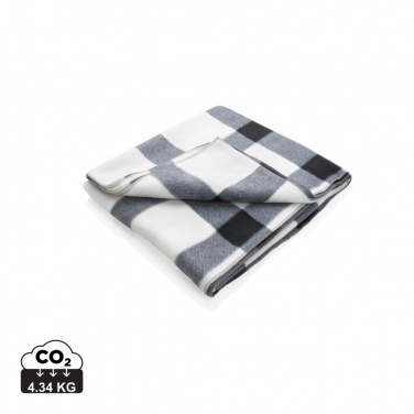 Logo trade promotional merchandise picture of: Soft plaid fleece blanket