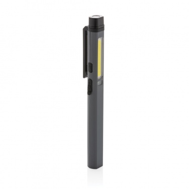 Logo trade promotional products image of: Gear X RCS recycled plastic USB rechargeable pen light