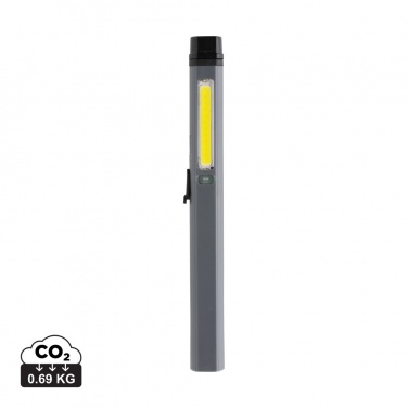 Logo trade promotional merchandise image of: Gear X RCS recycled plastic USB rechargeable pen light
