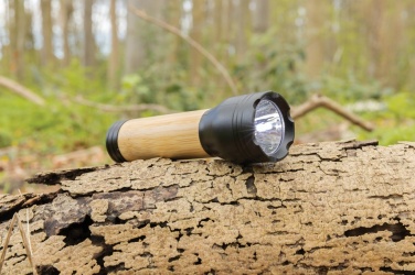 Logotrade promotional giveaway image of: Lucid 1W RCS certified recycled plastic & bamboo torch