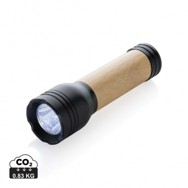 Logo trade business gift photo of: Lucid 1W RCS certified recycled plastic & bamboo torch