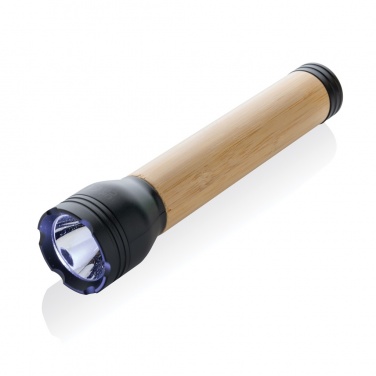 Logotrade promotional product image of: Lucid 5W RCS certified recycled plastic & bamboo torch