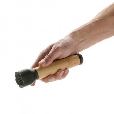 Logotrade promotional items photo of: Lucid 5W RCS certified recycled plastic & bamboo torch