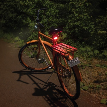 Logo trade promotional giveaways image of: Lumino RCS recycled plastic USB re-chargeable bike light set