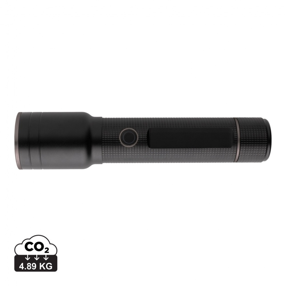Logo trade corporate gifts picture of: RCS recycled aluminum USB-rechargeable heavy duty torch
