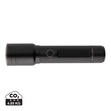 Logotrade promotional items photo of: RCS recycled aluminum USB-rechargeable heavy duty torch