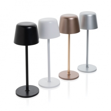 Logo trade business gifts image of: Zenic RCS recycled plastic USB re-chargable table lamp