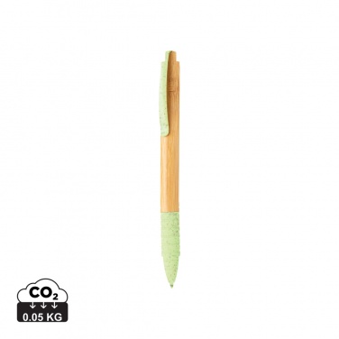 Logo trade promotional items picture of: Bamboo & wheat straw pen