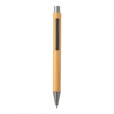 Logo trade promotional items image of: Slim design bamboo pen
