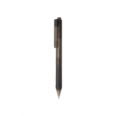 Logo trade corporate gifts image of: X9 frosted pen with silicone grip