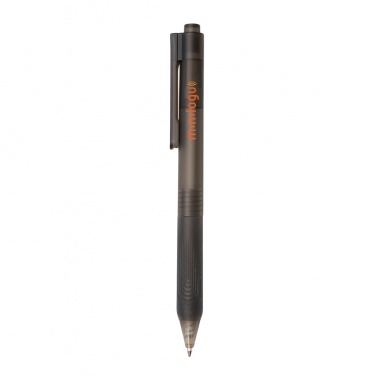 Logotrade promotional gift picture of: X9 frosted pen with silicone grip
